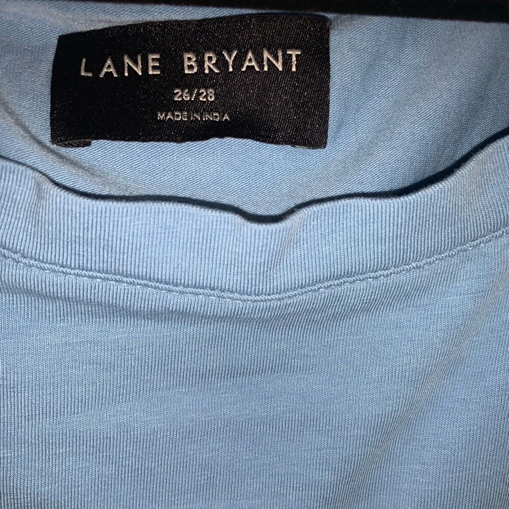 Lane Bryant short sleeve blousee eyelet sleeves light blue size 26/28 comfy - Picture 3 of 7